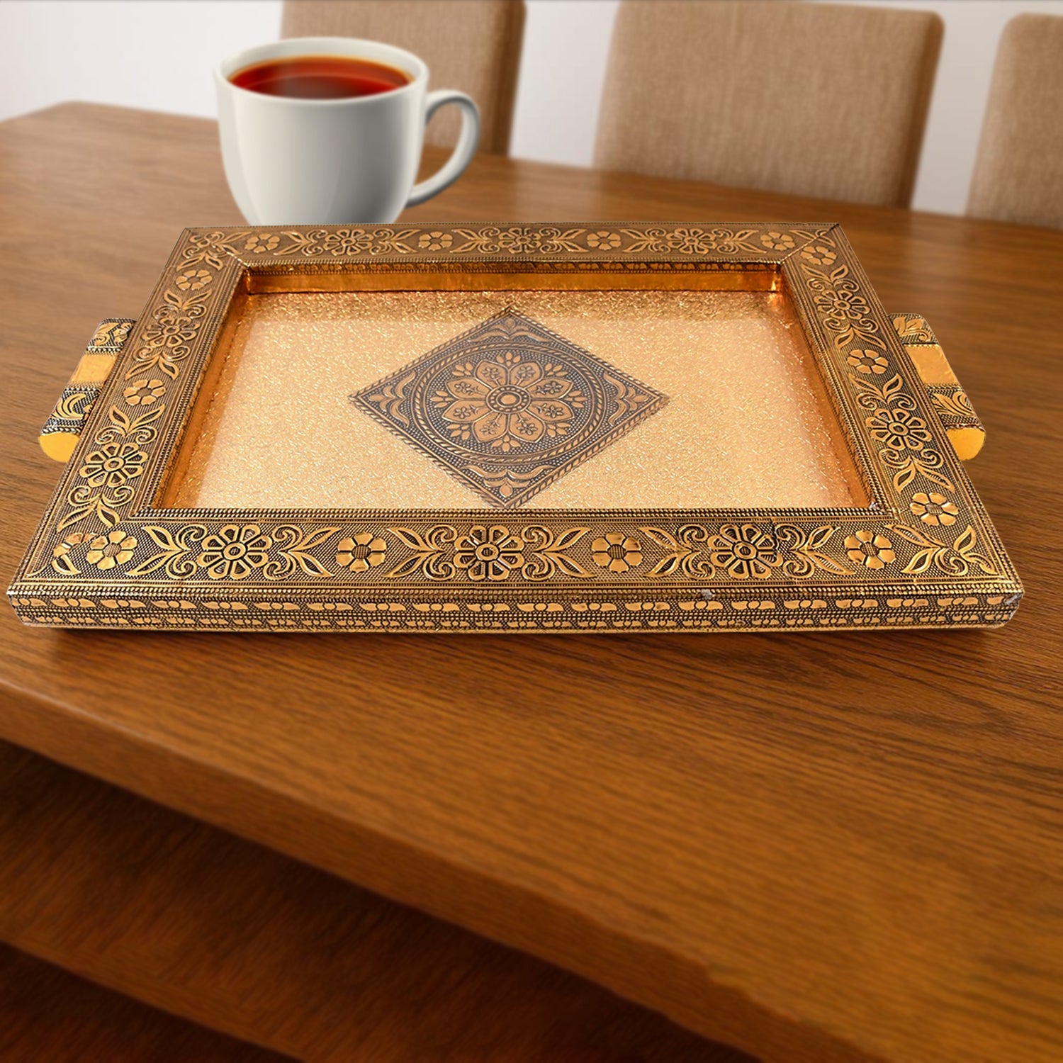 Raj Gharana Antique Serving Tray Raj Gharana Antique Serving Tray